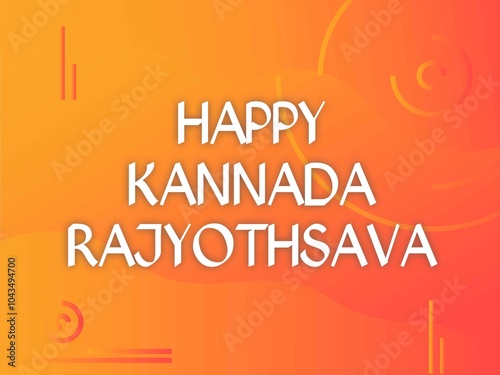 Happy Kannada Rajyothsava web banner design illustration  photo