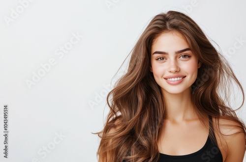 Radiant beauty embracing natural elegance and confidence through smiles