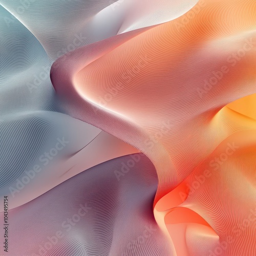 Abstract Wavy Line Art