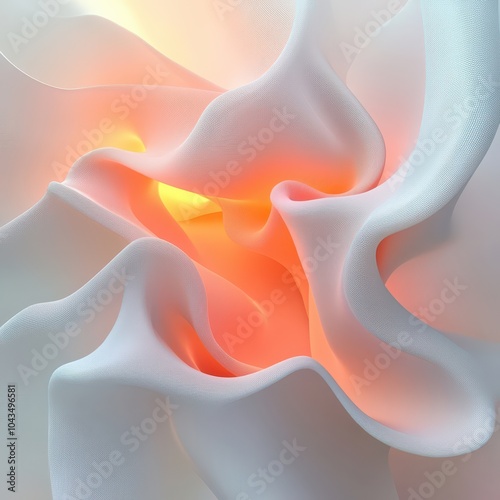 Abstract White Fabric Glow