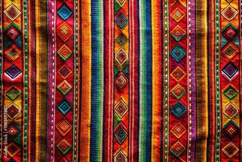 Aerial View of Retro Vintage Colorful Striped Tapestry Patterns for Home Decor Inspiration