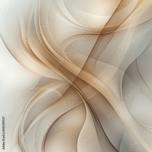 Abstract Beige And Brown Curves
