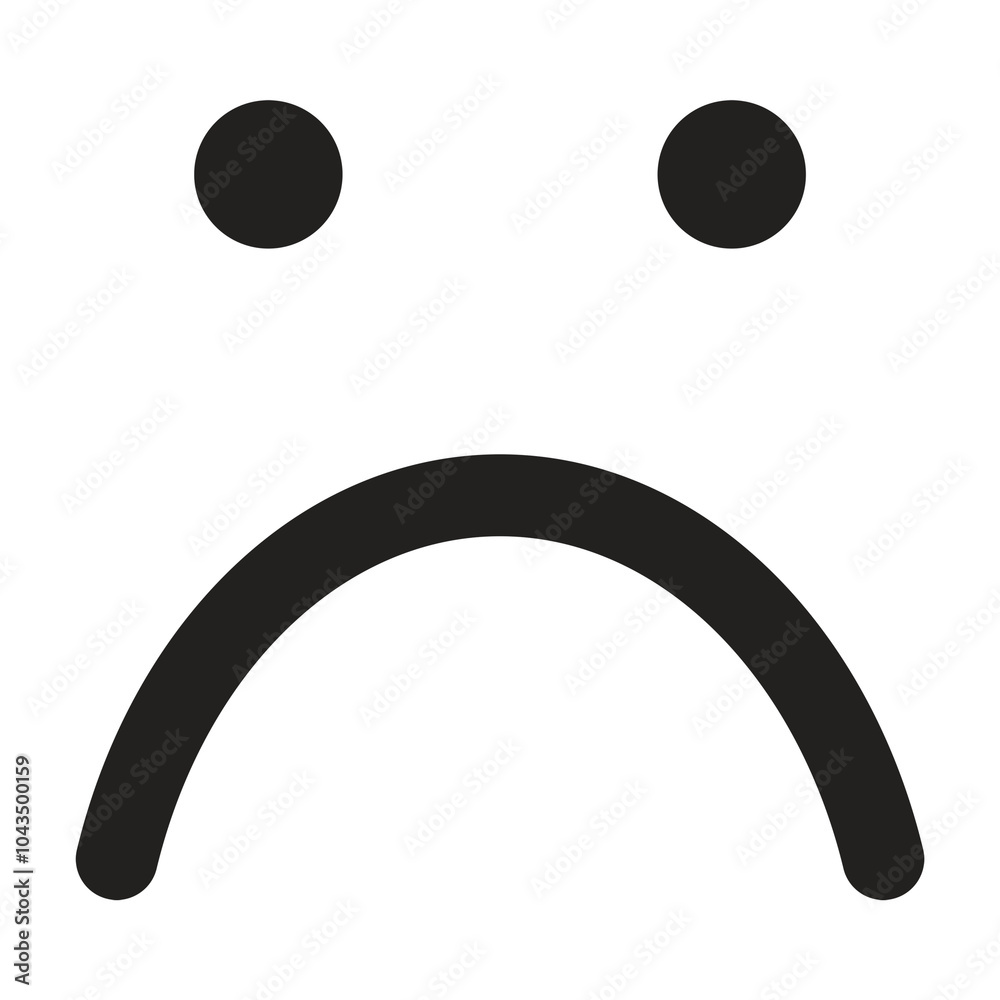 Sad face png emoticon sticker, transparent background Sad face png emoticon sticker, transparent background