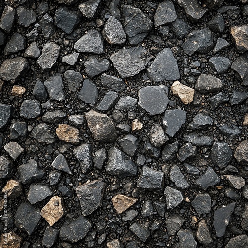 Wallpaper Mural Close-up of rugged gray and black gravel texture, showcasing natural stone pattern. Torontodigital.ca