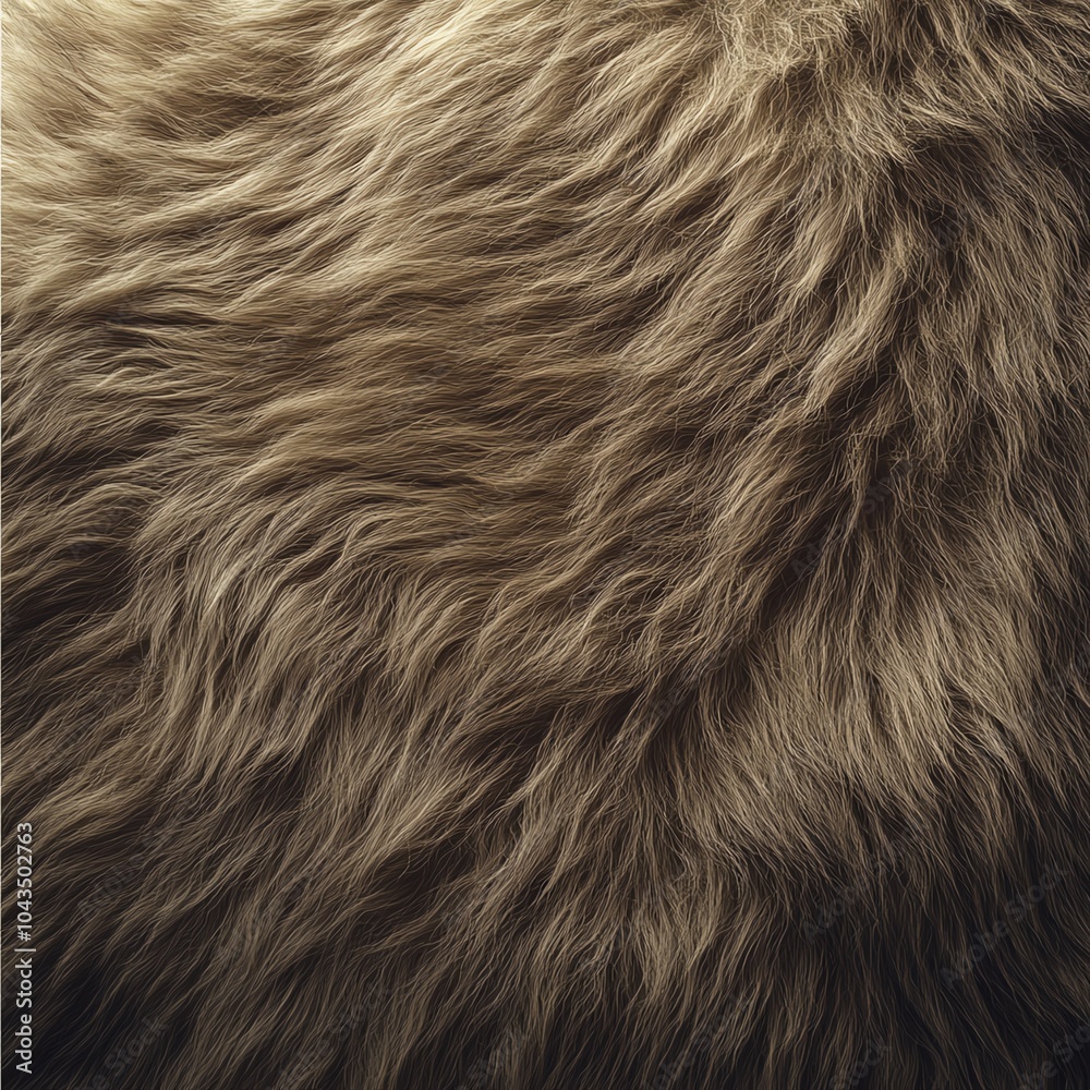 Close-up of soft, textured animal fur in natural brown tones. Close-up of soft, textured animal fur in natural brown tones.