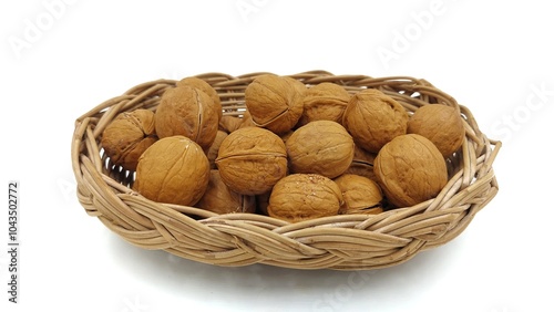 Walnut on isolated white background