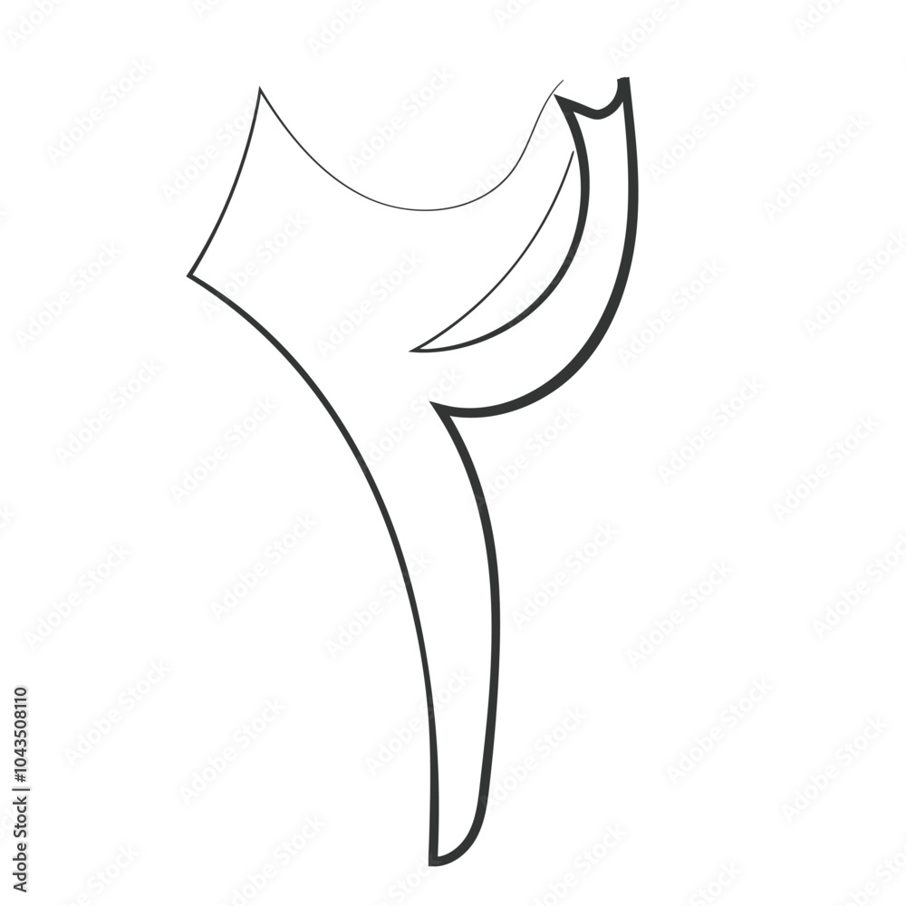 Obraz premium Hand drawn line art vector of Arabic Numerals. Arabic Numbers line art.