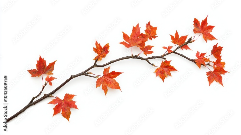 Autumn Maple Branch with Leaves Autumn Maple Branch with Leaves