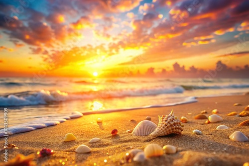 Beautiful Beach Background with Bokeh Effect for Desktop Wallpaper