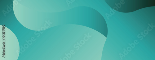 Abstract teal background with smooth curves. The background features a teal gradient and flowing texture, creating a calming teal ambiance. Vector. Gradient flowy background. Green background vector.