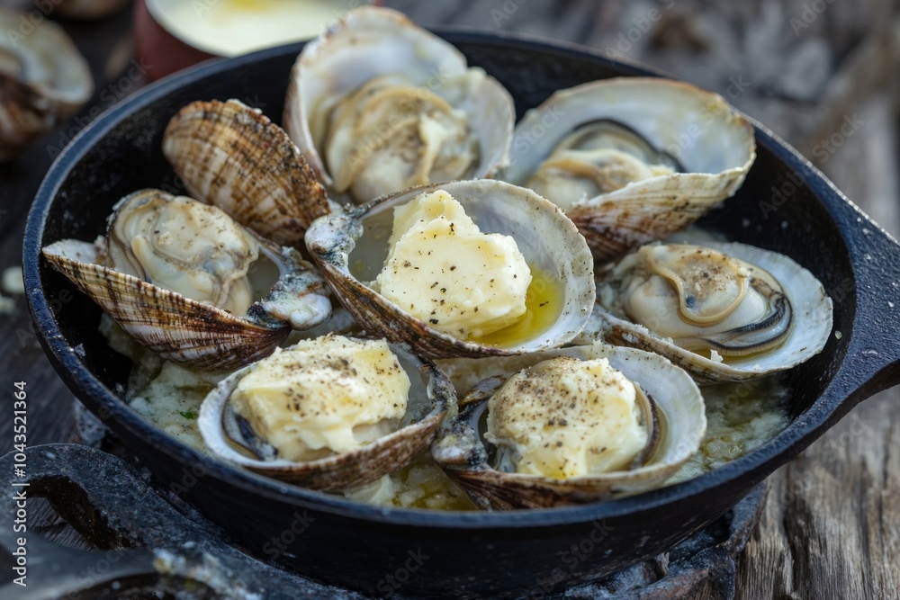 Savory Iron Pan with Clam Butter Savory Iron Pan with Clam Butter
