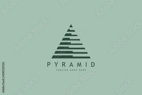 creative logo minimal pyramid triangle vector design