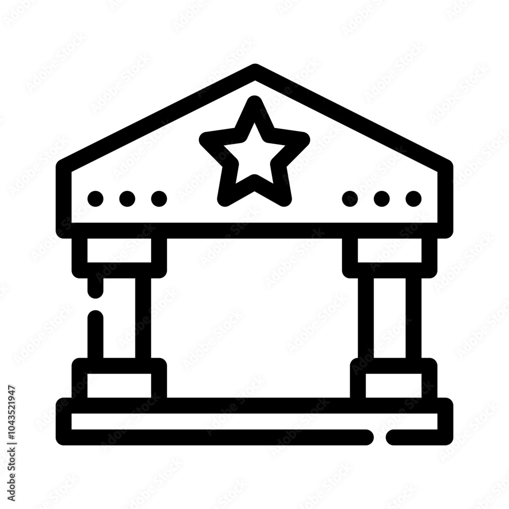 Icon Police Home With Style Outline Icon Police Home With Style Outline