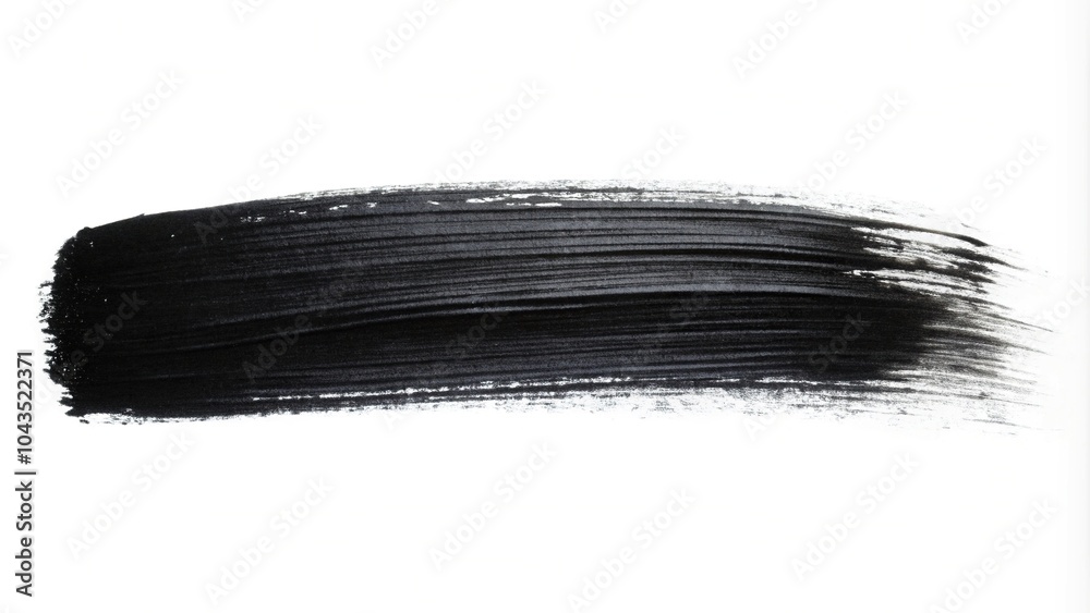 Abstract black brush stroke pattern on a white background Abstract black brush stroke pattern on a white background