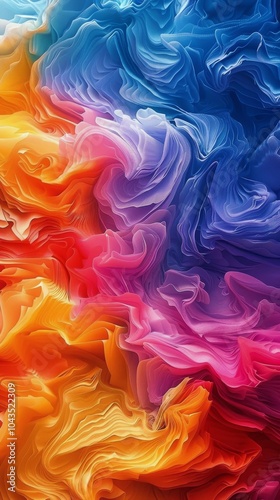 An Impressive Multicolored Water Wave