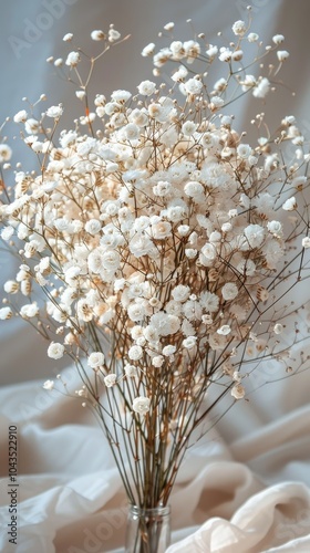 Small White Flowers on Table