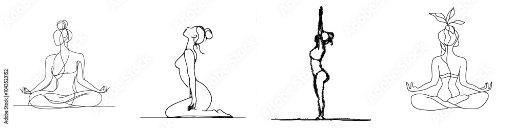 A woman sitting back in a chair. Fashion concept with a minimalistic aesthetic, modern illustration for a t-shirt, slogan design print graphics style.