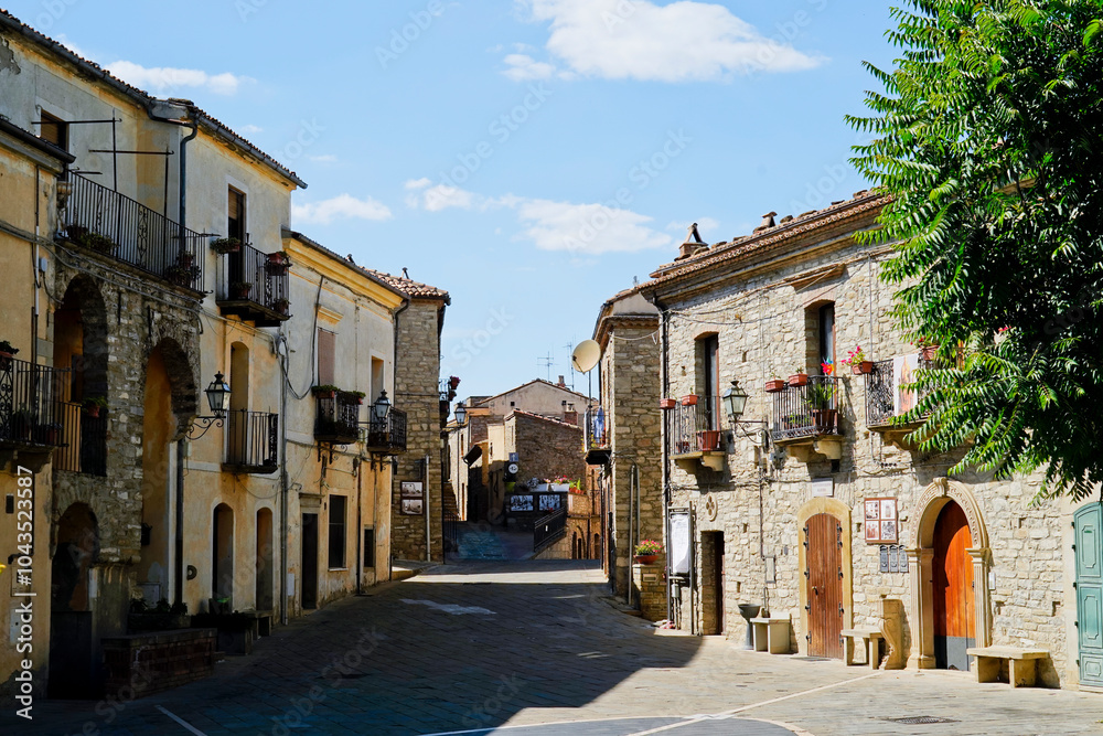 Guardia Perticara, perfectly preserved medieval village, Potenza, Basilicata, Italy Guardia Perticara, perfectly preserved medieval village, Potenza, Basilicata, Italy