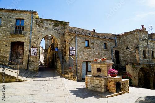 Guardia Perticara, perfectly preserved medieval village, Potenza, Basilicata, Italy