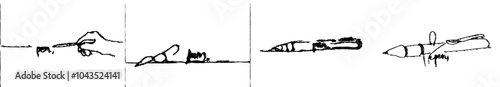 Object of school education, continuous one-line drawing, modern illustration.