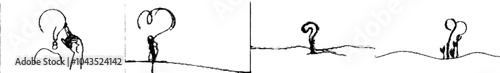 The question mark is a continuous one-line drawing isolated on white background. It is continuous one line drawing. A black question mark is drawn on a white background. Who is the question mark for?