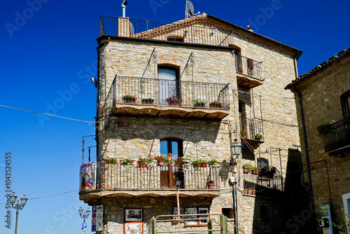 Guardia Perticara, perfectly preserved medieval village, Potenza, Basilicata, Italy photo