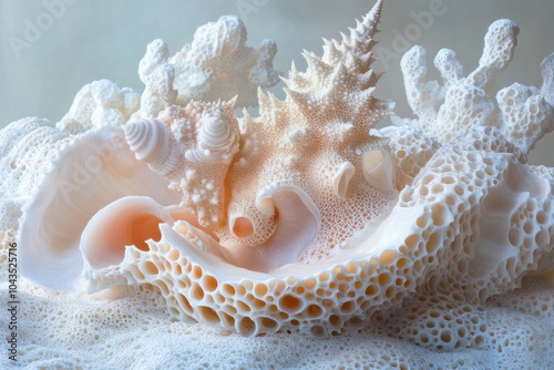 Exploring the Intricate Beauty of Shells and Coral: A Coastal Wonderland photo