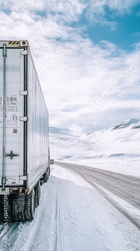 Massive Cold Storage Logistics Hub in Winter Landscape