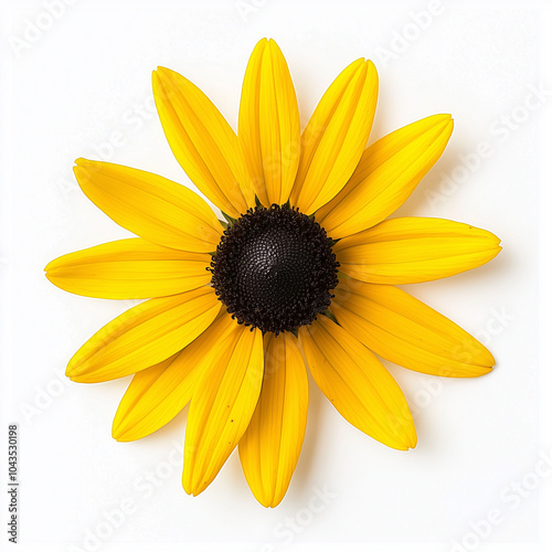 Top view of a bright Black-eyed Susan flower