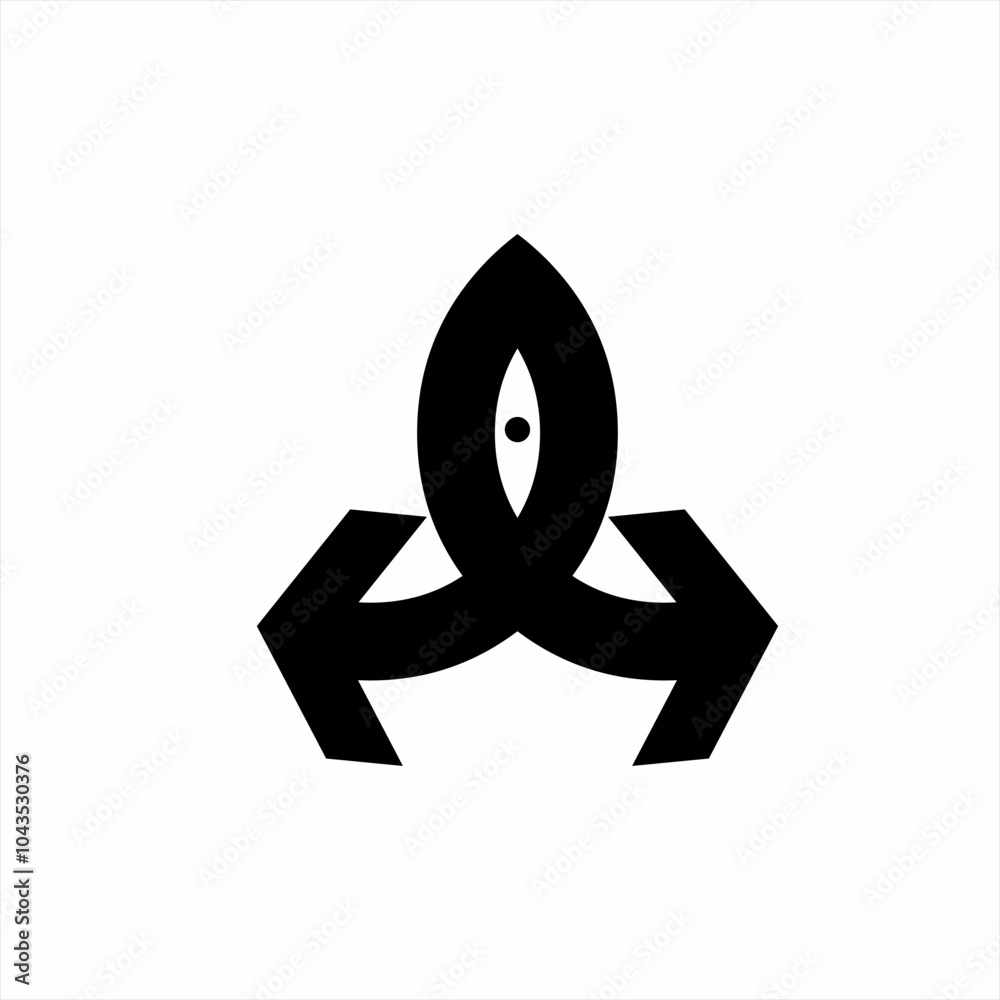 Abstract symbol logo design with arrow sign. Abstract symbol logo design with arrow sign.