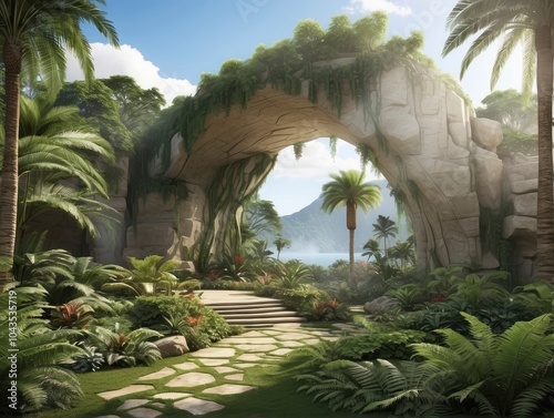 palm trees in the park
