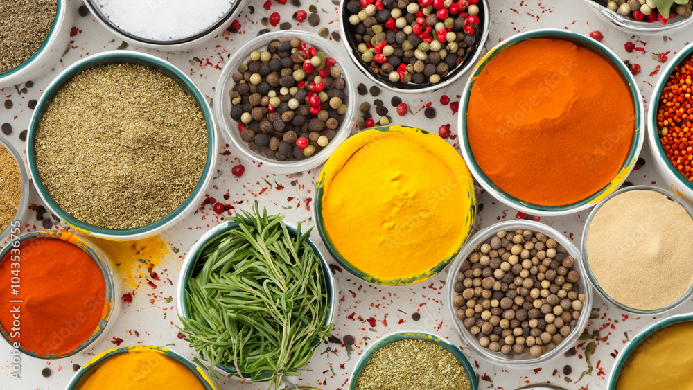 105..Fresh spices and herbs for food. 105..Fresh spices and herbs for food.
