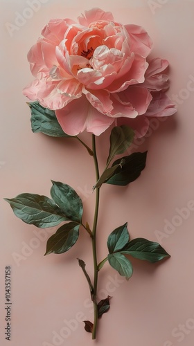 White and Orange Flower With Green Leaves