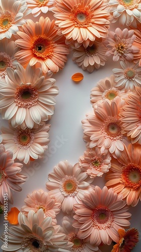 Bunch of Pink Flowers on White Surface