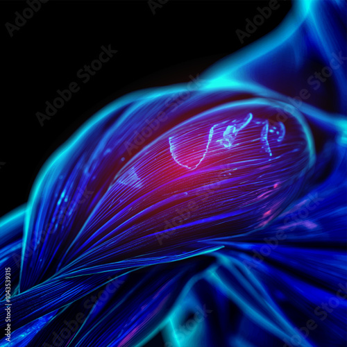 Humen muscles injury, Human shoulder muscle,  Healthcare and medicine concept.