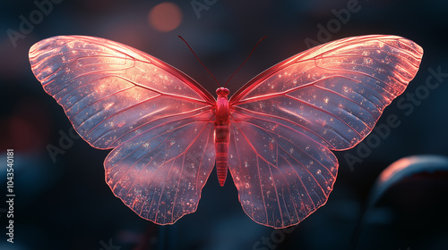 A pink ribbon morphing into butterfly wings, representing transformation and survival.