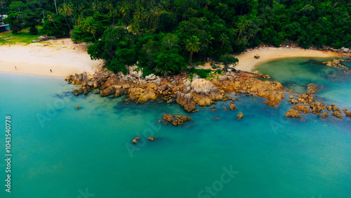 Fotografie Beautiful beach view at Ao Thong Nod, Khanom, Nakhon Si Thammarat, Thailand