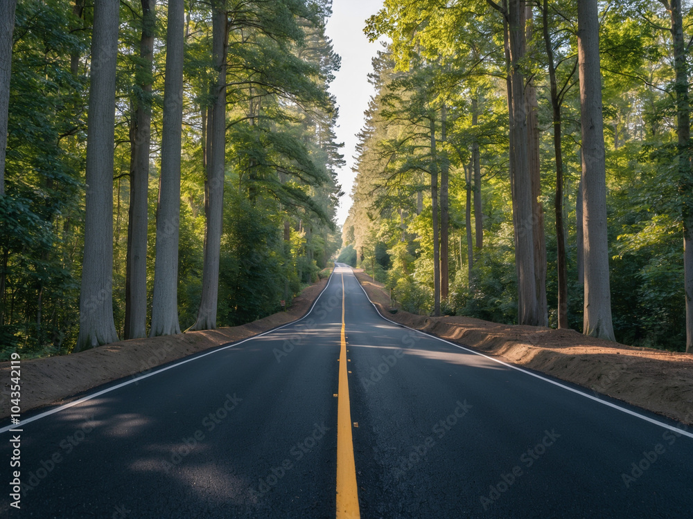 A long straight road leading to a bright glowing light at the horizon, symbolizing the journey toward success and victory. A long straight road leading to a bright glowing light at the horizon, symbolizing the journey toward success and victory.