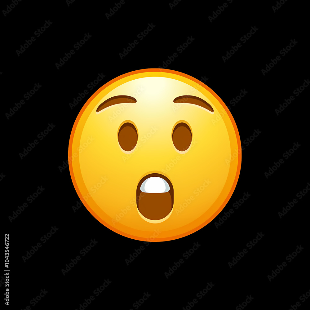 Fototapeta premium Face with Open Mouth Emoji 