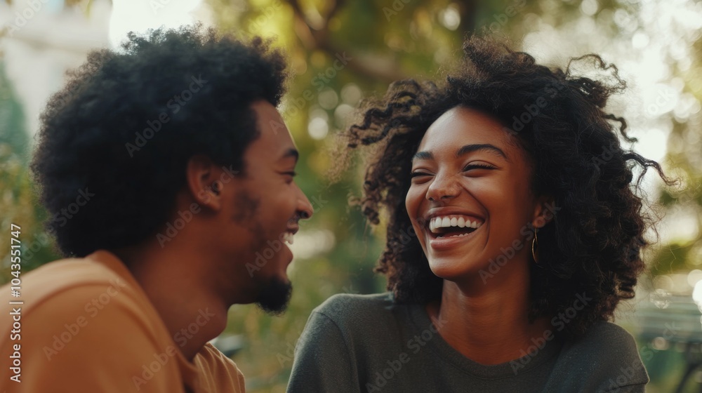 Two People Laughing and Bonding Over a Shared Interest or Activity Two People Laughing and Bonding Over a Shared Interest or Activity