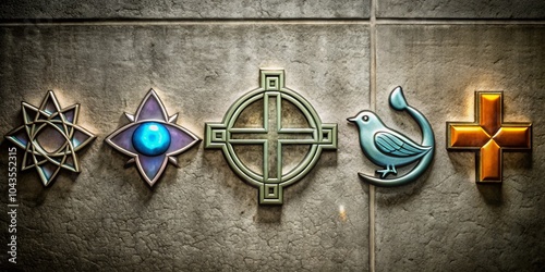 Christian Religion Thin Line Icon Collection for Modern Design and Faith-Based Projects photo