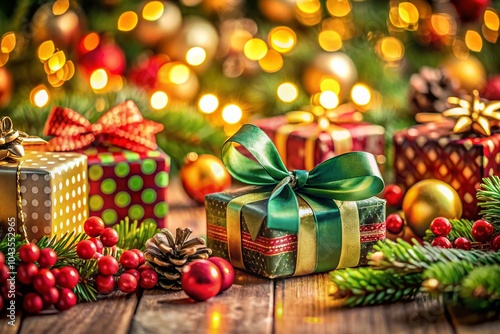 Christmas Gifts Pattern on Pink Background for Holiday Decor and Festive Designs