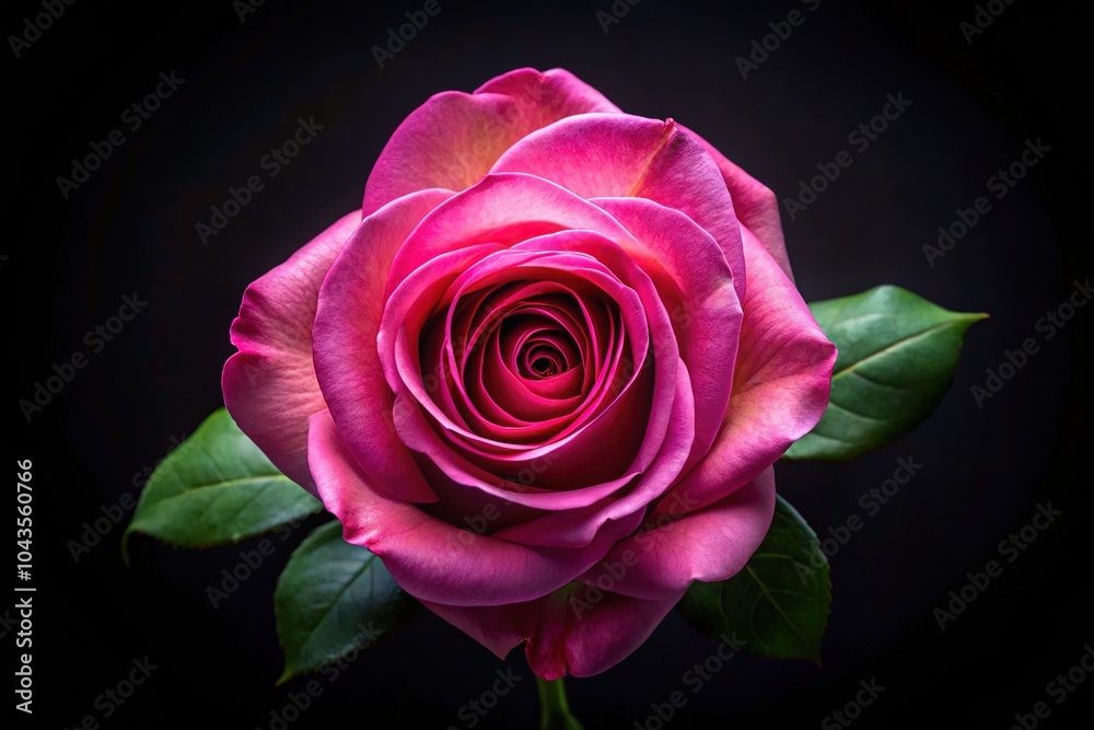 Pink Rose Aerial Photography - Dark Background Pink Rose Aerial Photography - Dark Background