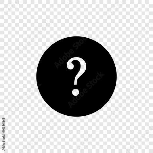 Question mark vector silhouette on white background. Question mark icon sign illustration design.