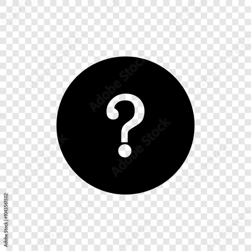 Black question mark silhouette isolated on white background. Question mark icon vector illustration design.