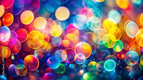 Colorful Bokeh Circles - Abstract Double Exposure Background for Creative Projects