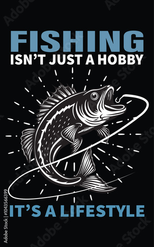 Fishing T-shirt Design, Fishing Vector Graphic
