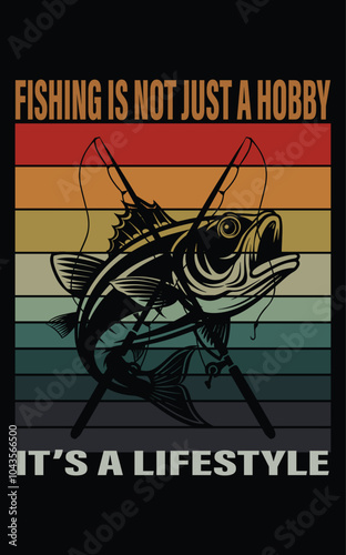 Fishing T-shirt Design, Fishing Vector Graphic