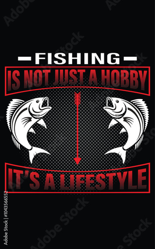 Fishing T-shirt Design, Fishing Vector Graphic