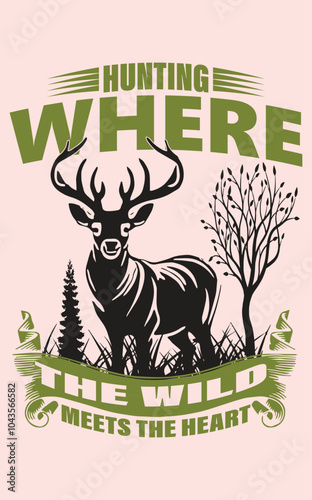 Hunting T shirt Design Template